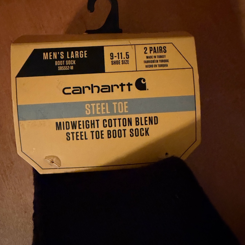 Carhartt Black Midweight Steel Toe Socks - Picture 6 of 6